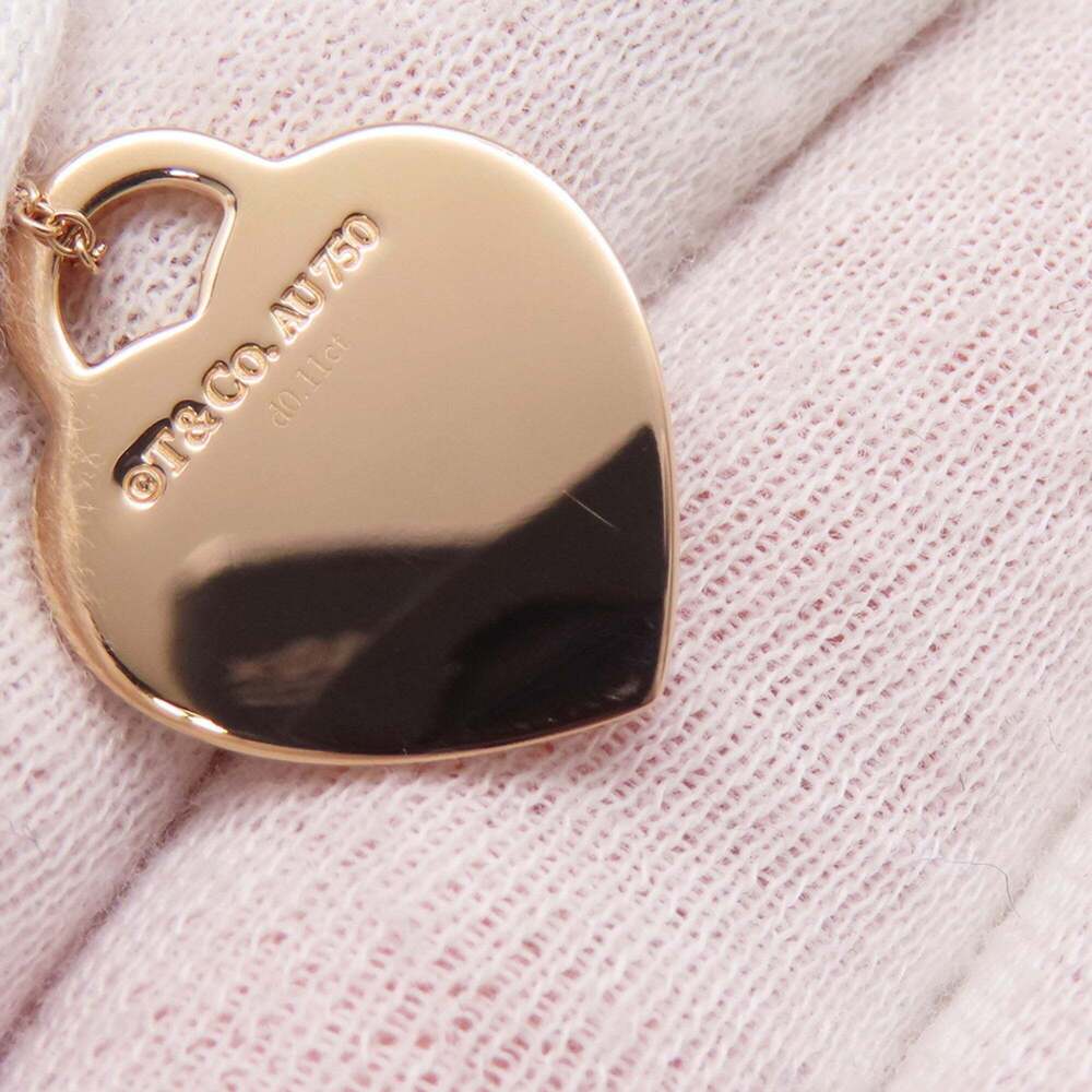 TIFFANY Authentic 18k Gold Diamond Heart Necklace - Picture 7 of 9